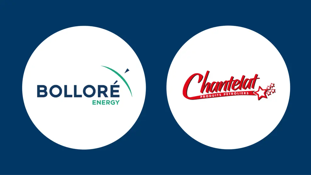 Visuel présentant deux acteurs du secteur de la distribution énergétique : Bolloré Energy & Chantelat
